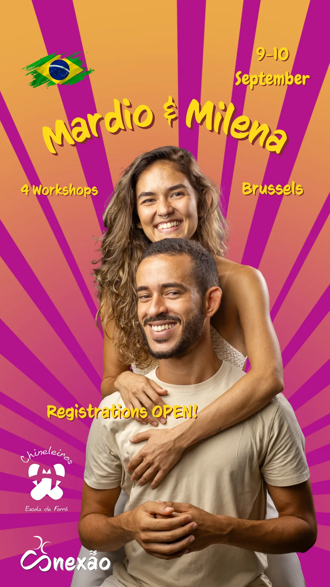 Milena Morais and Mardio Costas